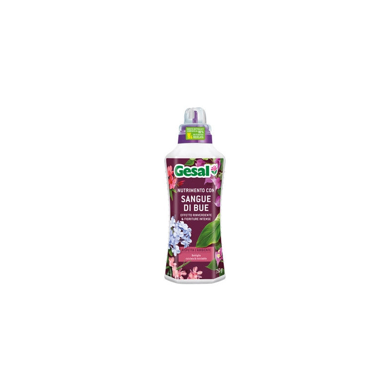 Concime liquido Gesal Sangue di Bue 750 ml – Rinverdente per piante verdi e da fiore
