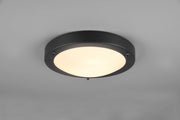 CONDUS H2O PLAFONIERA BORDO METALLO NERO IP44 D.31,5CM 1 LUCE ATTACCO E27