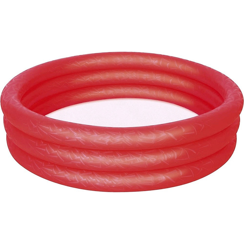 Trade Shop - Piscina Gonfiabile 122x25cm Tinta Unita Effetto Ghiaccio 3 Anelli Giardino 51025 -
