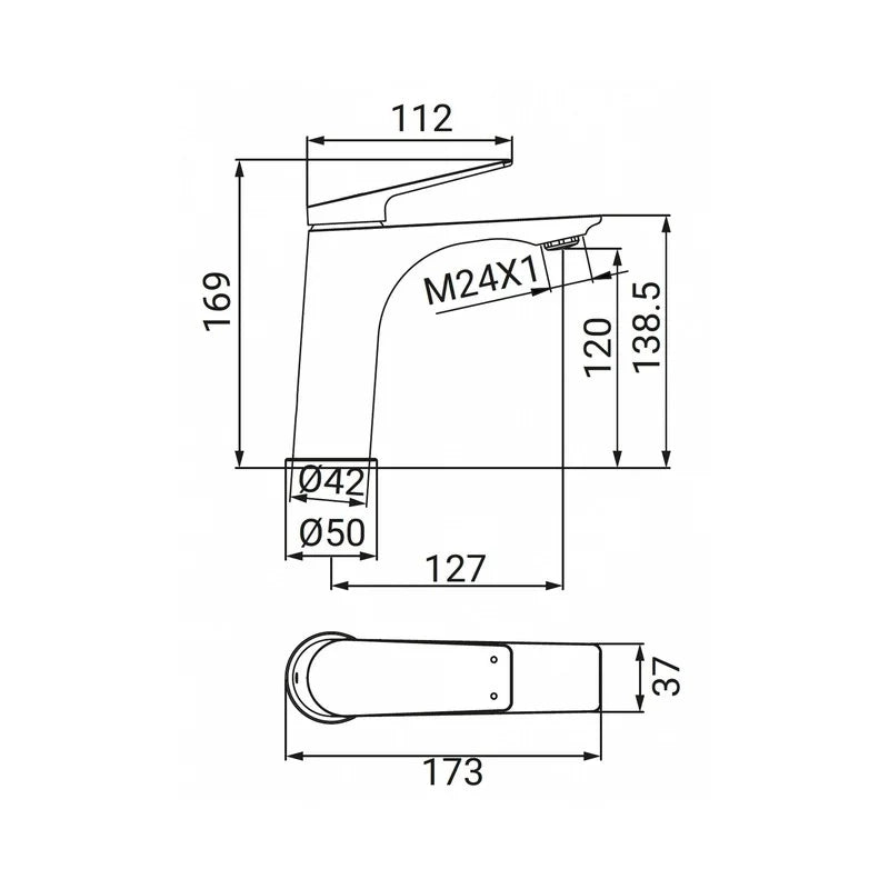 Miscelatore Lavabo Serie Lando Cromato