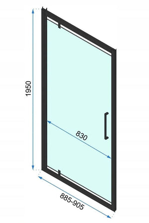Porta Doccia Rea Rapid Swing Brush Gold 90