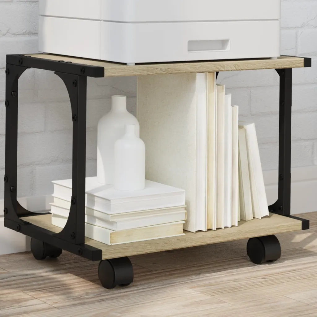 Supporto Stampante 2 Piani Rovere Sonoma 41x28x33,5 Multistrato CFW7869888
