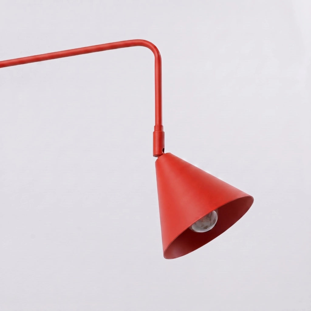 Applique NOX 2 rosso con interruttore