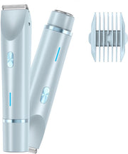 Epilatrice elettrica 2 in 1, trimmer per bikini, caricabile, impermeabile, per uso umido e secco (blu, 1-pack)