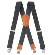 Elastici adattivi extra resistenti, 4 clip robuste, adatti a entrambi i sessi, design a X e cinturini di spalla extra larghi, clip di 3,8 cm con chiusura a gomito, colore grigio