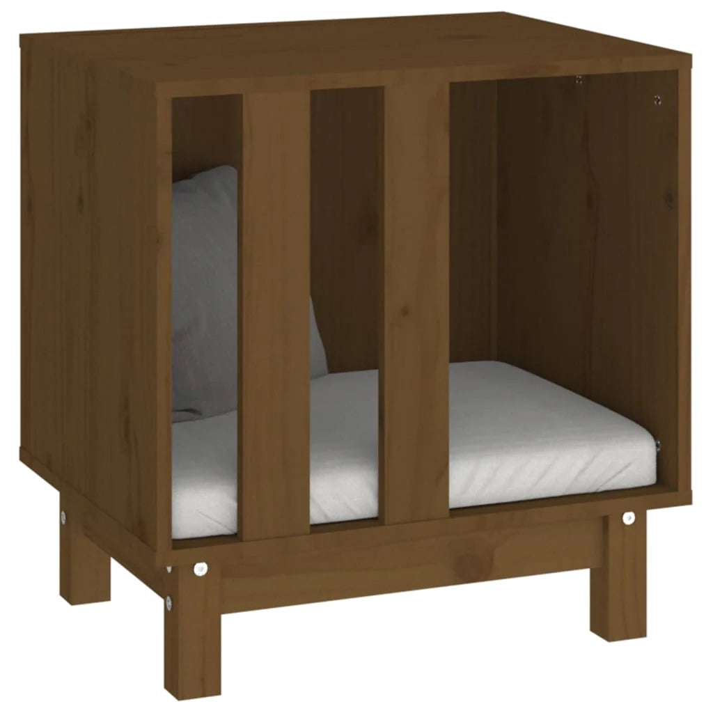 Cuccia per cani 50 x 40 x 52 cm in legno massello di pino marrone 02_0043443