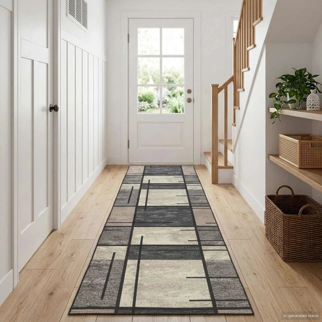 Runner Tappeto LESAKA Marrone 80 x 100 cm Velluto diamante 42045271