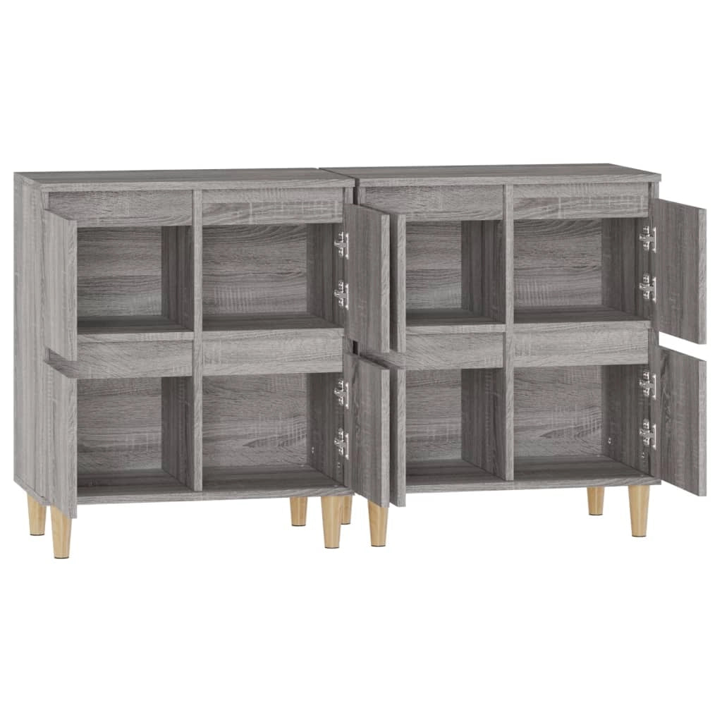 Buffet credenza cassettiera armadio mobile contenitore organizer per cucina soggiorno salotti set di 2 Sonoma 60 x 35 x 70 cm in legno ingegnerizzato grigio 02_0036964