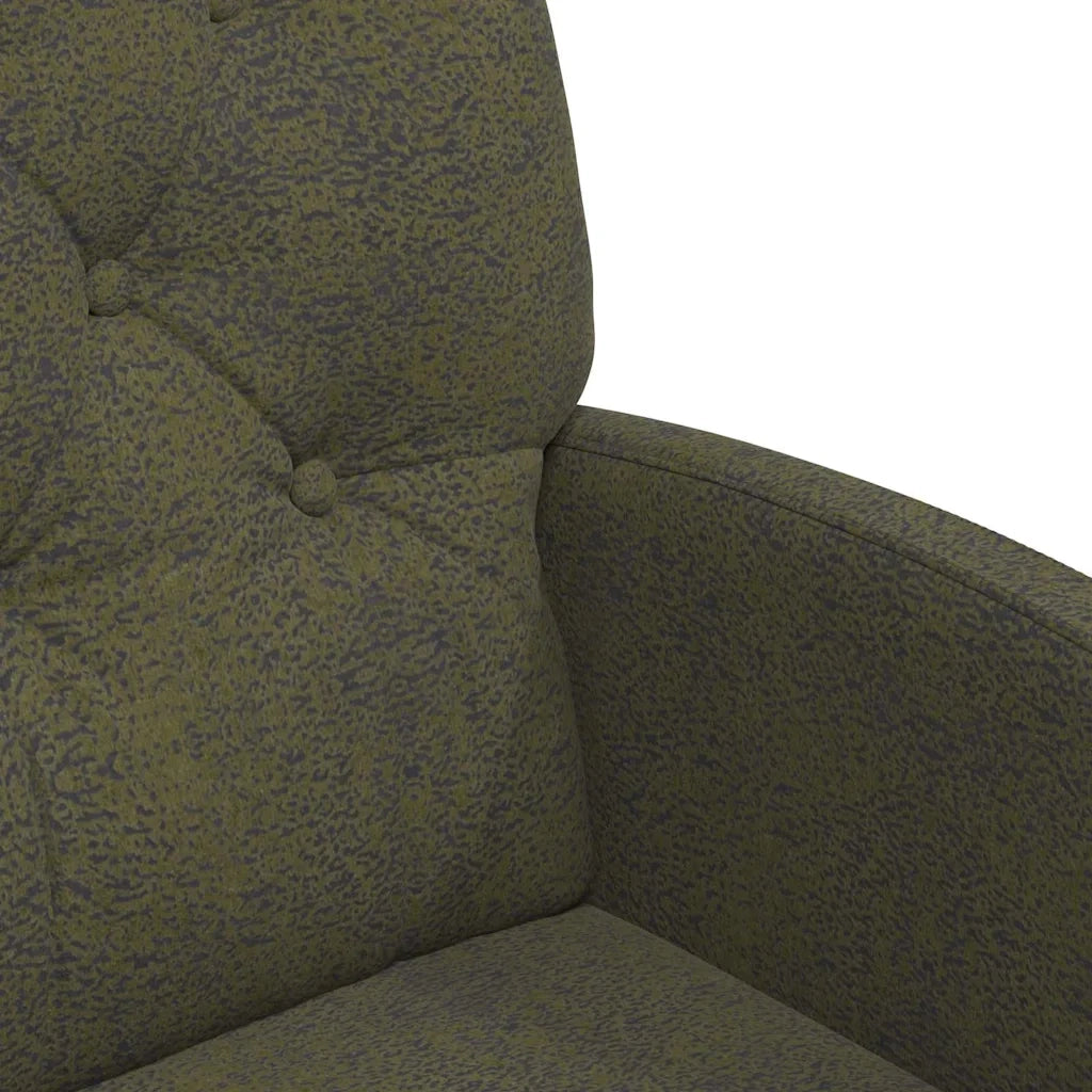 Sedie da Pranzo con Ruote 2 pcs Verde militare 58 x 67 x 97 cm 42017864