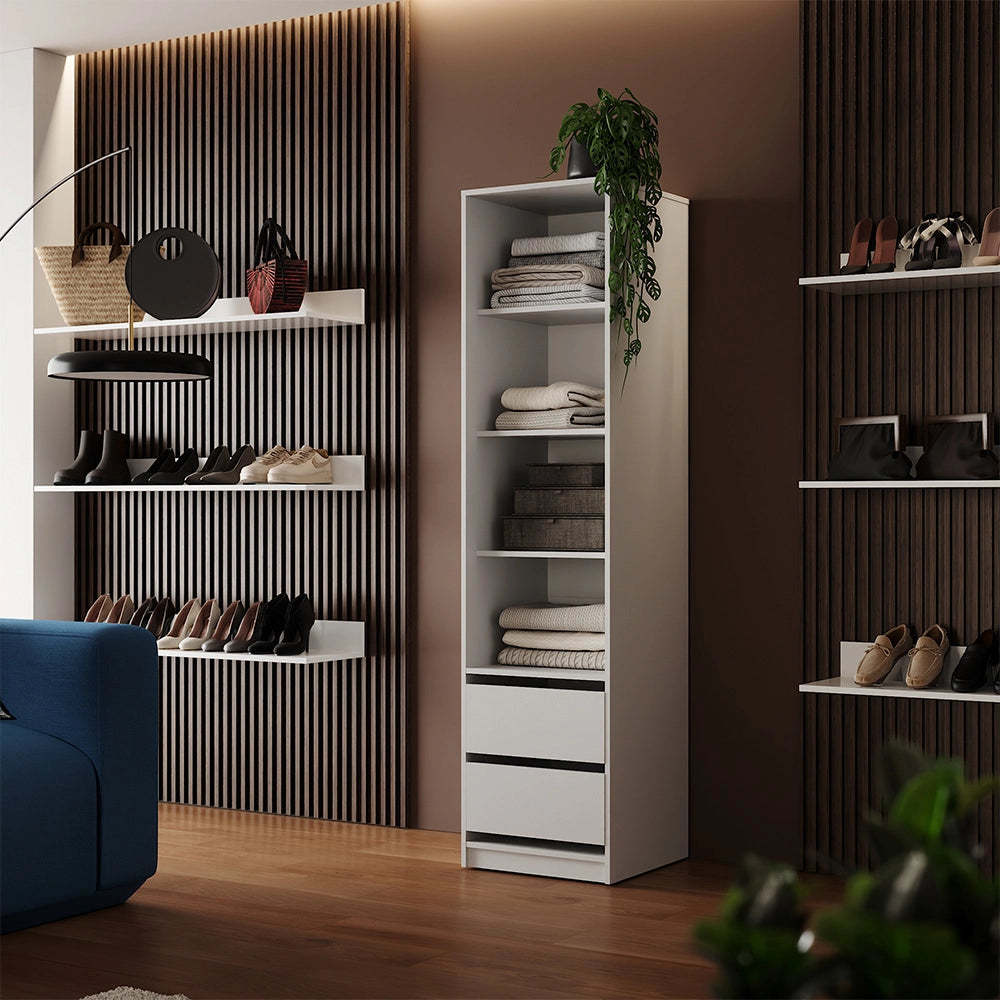 Armadio Elmo Bianco 50 x 200 cm Vicco