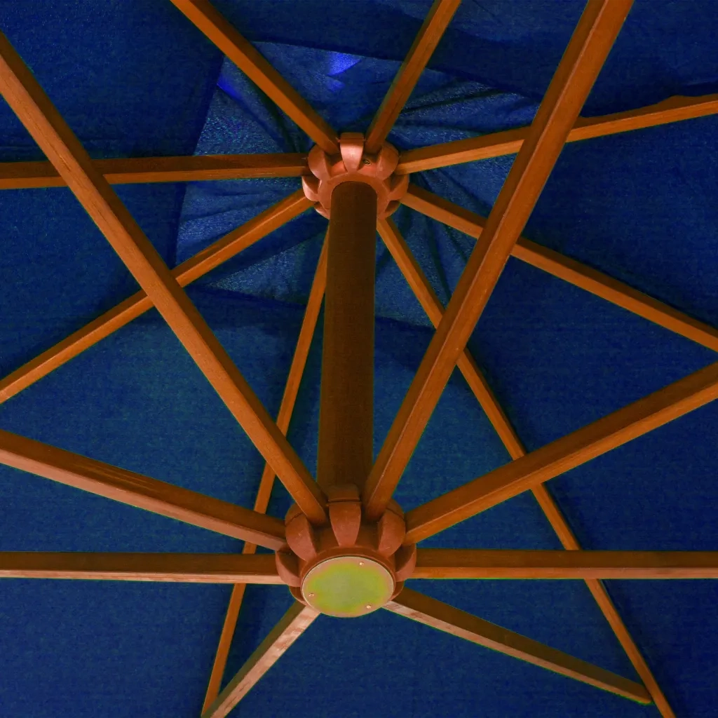 Ombrellone a Sbalzo Azzurro 3x3 m Palo in Abete Massello 313779
