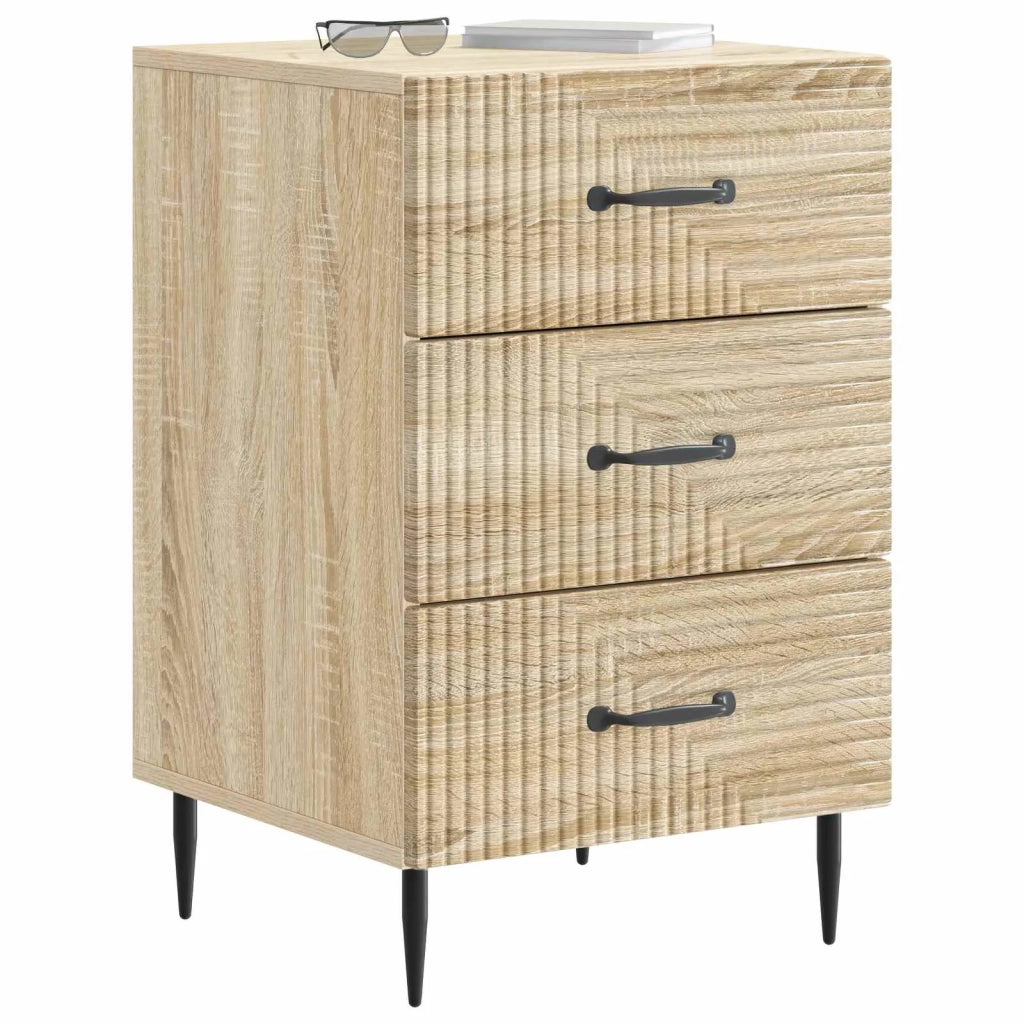 Comodino | Armadio da Notte | Mobiletto da notte con cassetto Rovere Sonoma 43 x 41 x 66,5 cm