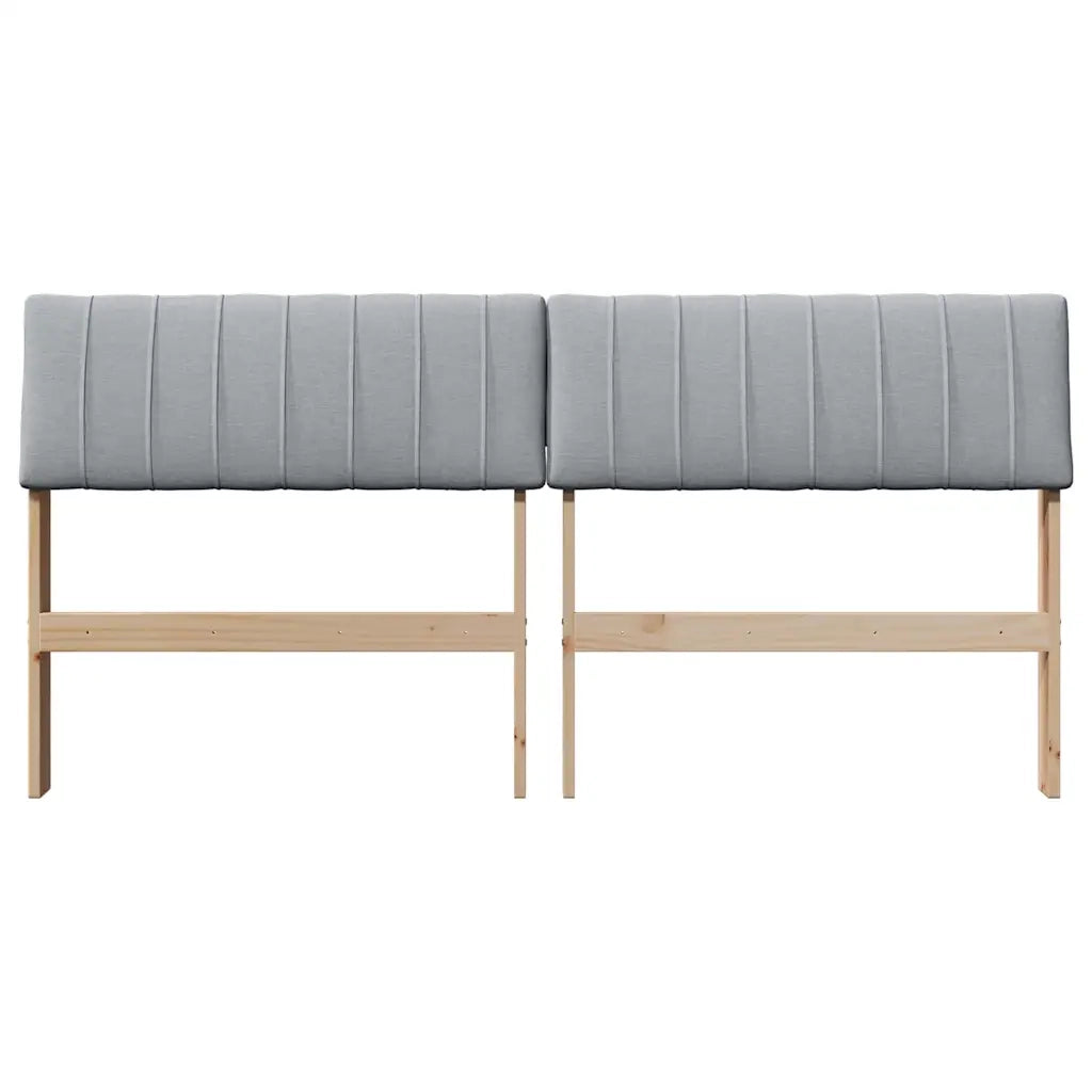 Testiera | Testata imbottita Grigio chiaro 160 cm Pino massello
