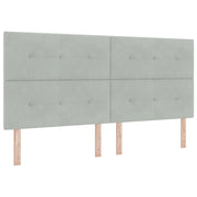 Testiera | Testata Grigio chiaro 200 cm Velluto