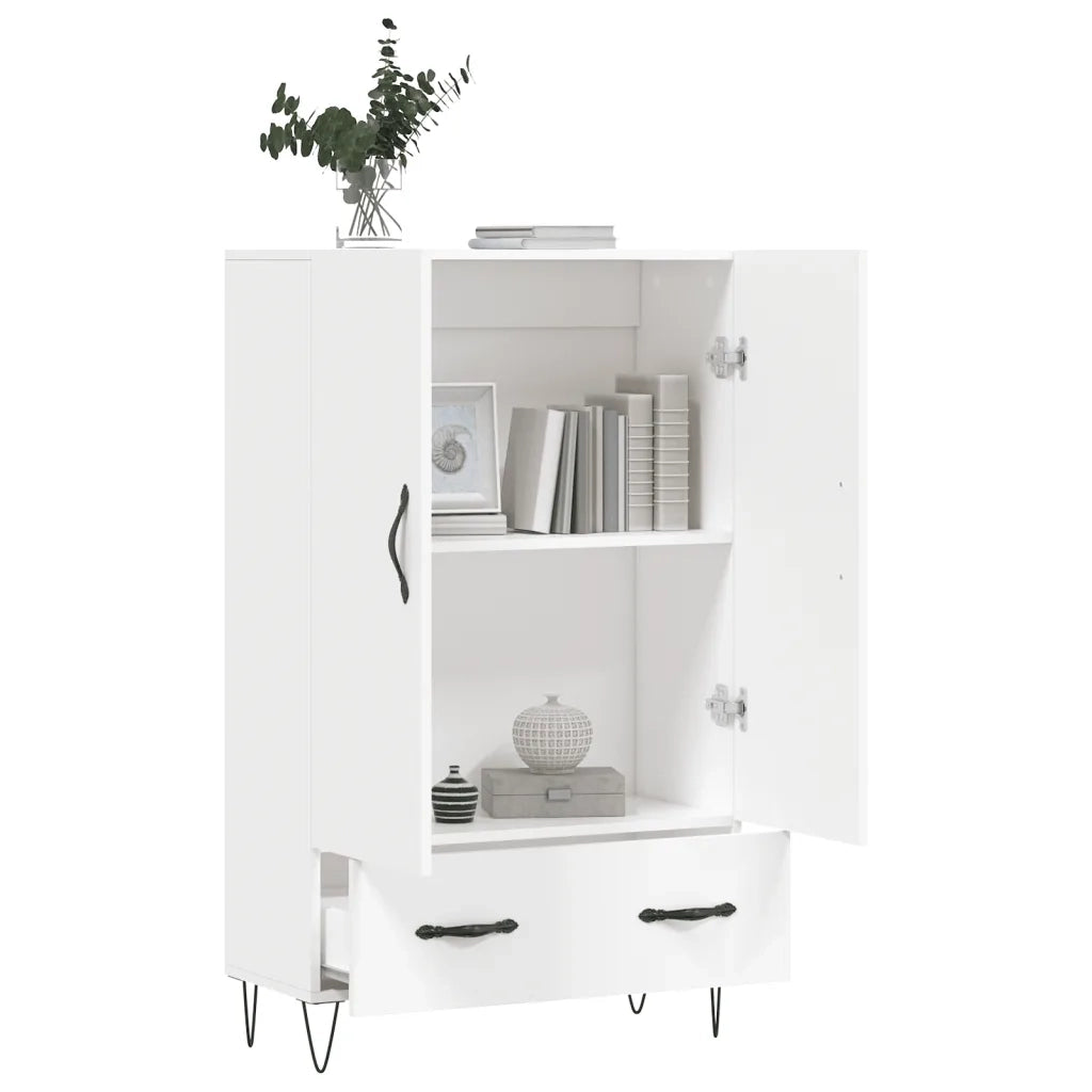 Credenza Bianca 69,5x31x115 cm in Legno Multistrato 828228