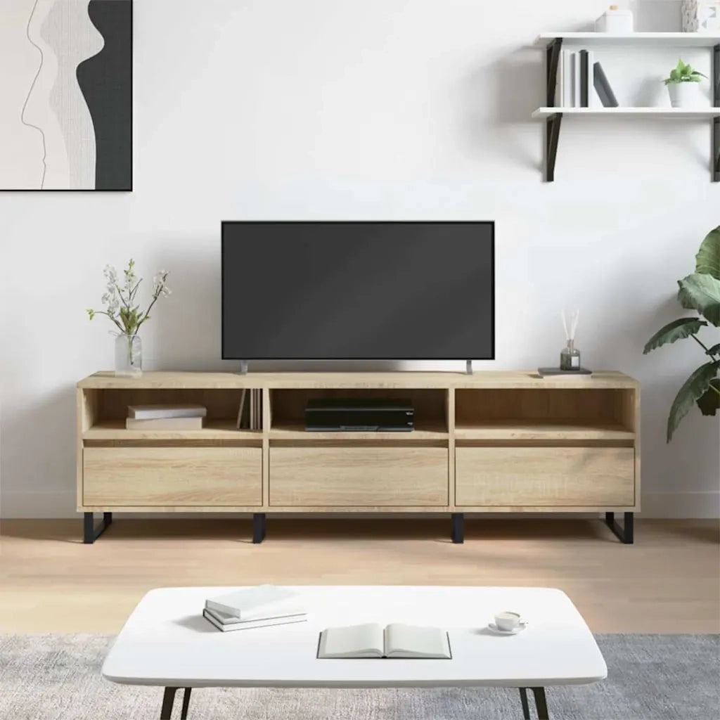 Mobile Porta TV-Mobile per TV-Credenza TV Rovere Sonoma 150x30x44,5 cm Legno Multistrato 541869