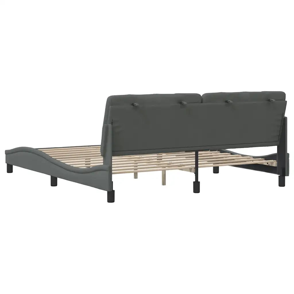 Giroletto senza Materasso Grigio Scuro 180x200 cm Tessuto 3310616