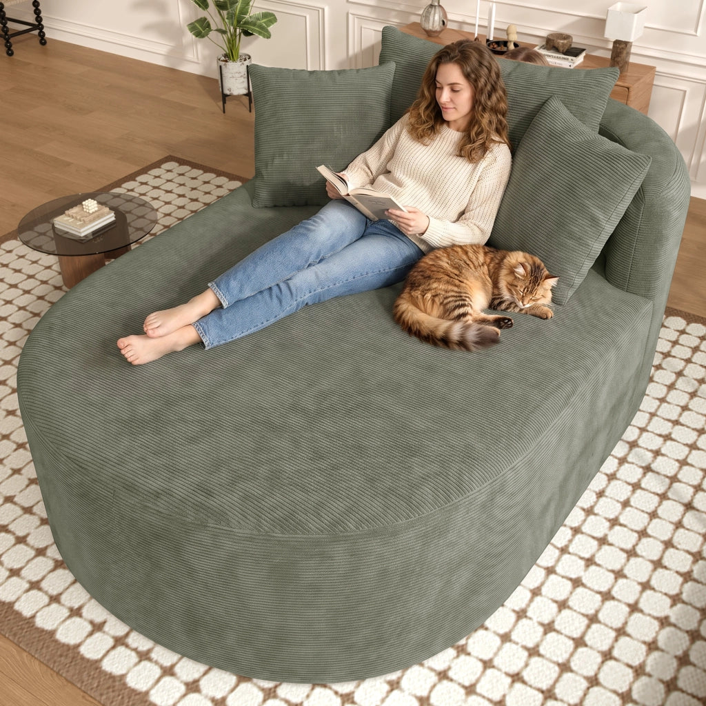 Poltrona Relax ¨C Minimal ¨C Tessuto Grigio Soggiorno 122cm