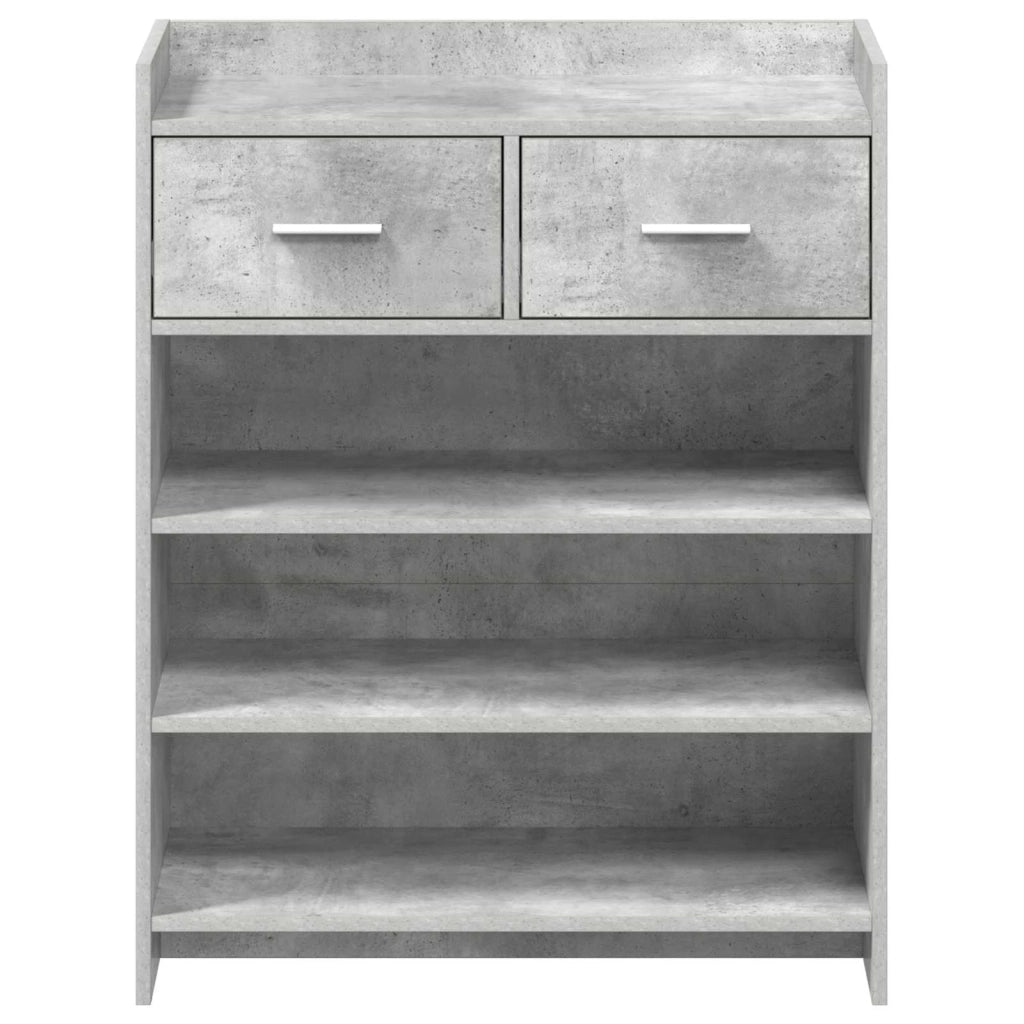 Mobile per scarpe con cassetto Grigio Cemento 73,5 x 36 x 92 cm 8011326