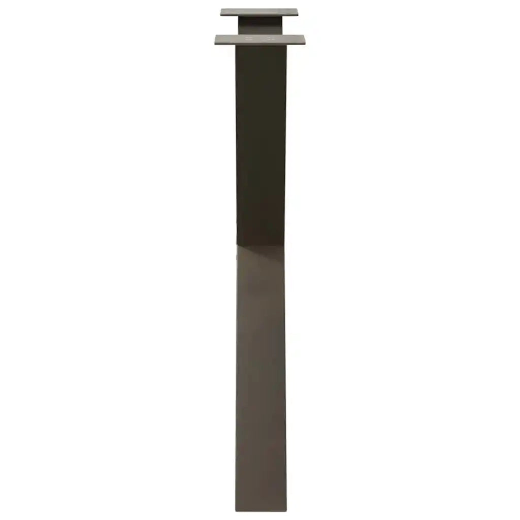 Gambe per tavolo da pranzo a forma di X 2 pz in acciaio naturale 80x(72-73) cm