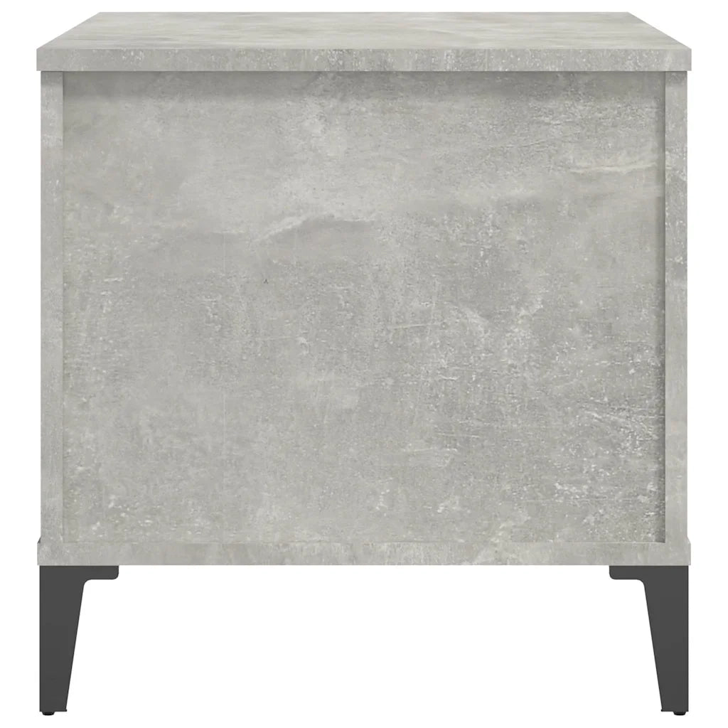 Tavolino Salotto Grigio Cemento 60x44,5x45 cm Legno Multistrato 819576