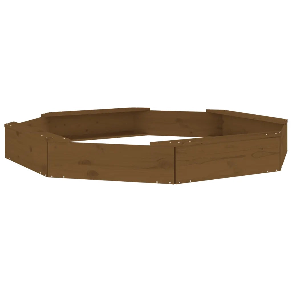 Sabbiera con Sedute Ambra Ottagonale in Legno Massello di Pino 825019