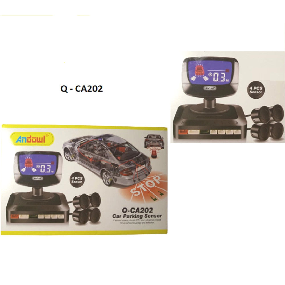 Trade Shop - Sensore Di Parcheggio Auto Sistema A 4 Sensori Display Led Ad Ultrasuoni Q-ca202 -