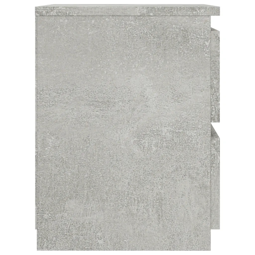 Comodini 2 pz-Set di 2 Tavolino da notte Grigio Cemento 30x30x40 cm in Legno Multistrato