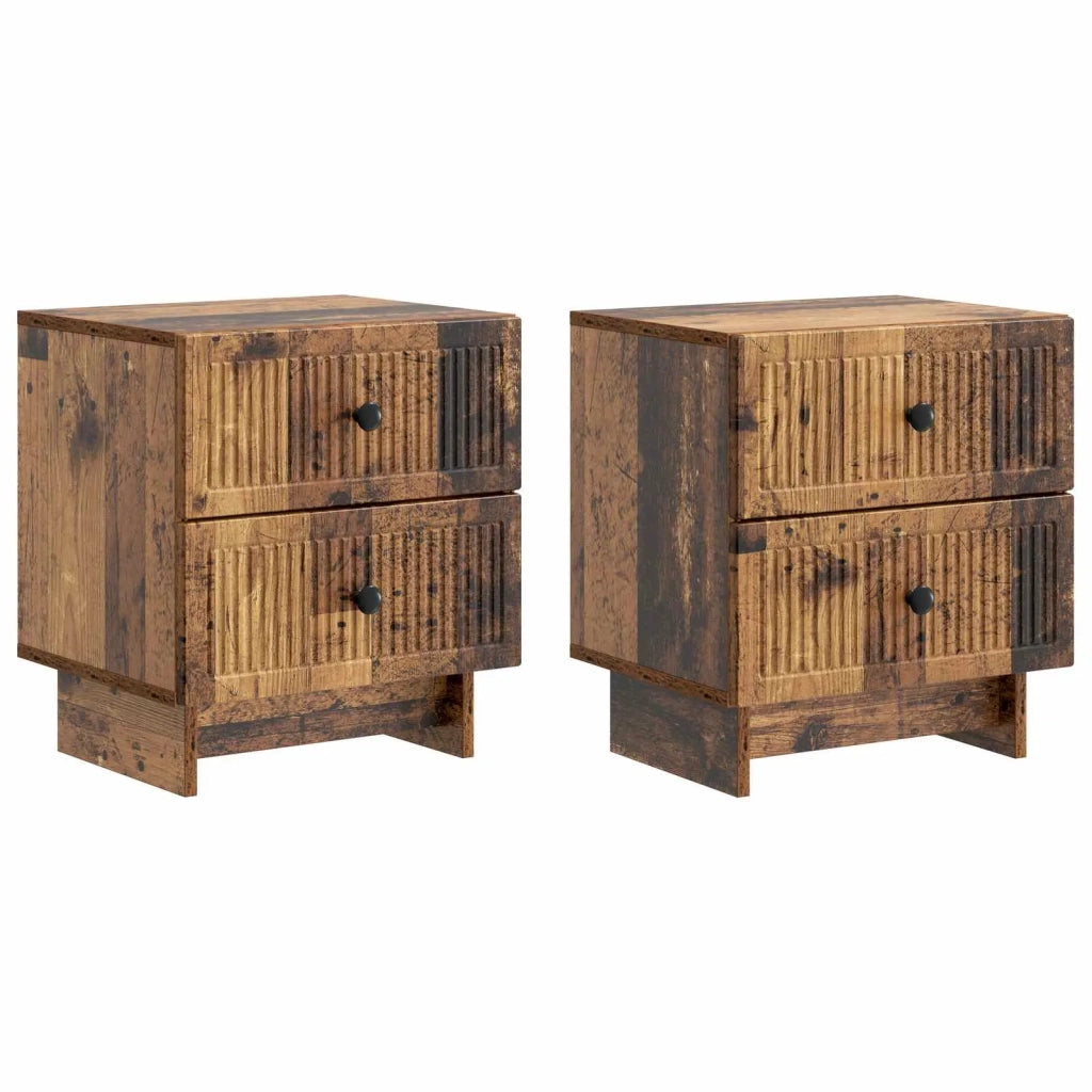 Armadio da Notte 2 pcs Legno antico 43 x 34,5 x 47,5 cm 893852
