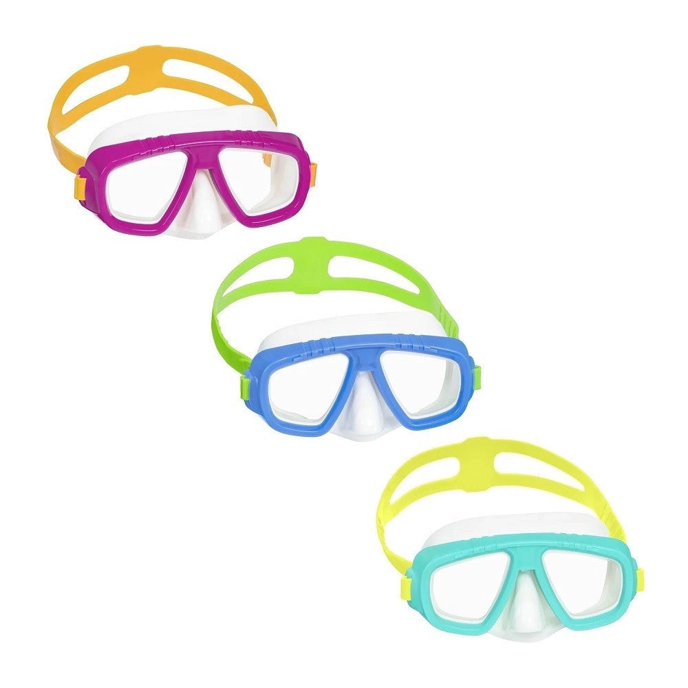 Trade Shop - Maschera Sub Caymen 3-6 Anni 3 Colori Lenti In Policarbonato Protezione Uv 22011 -