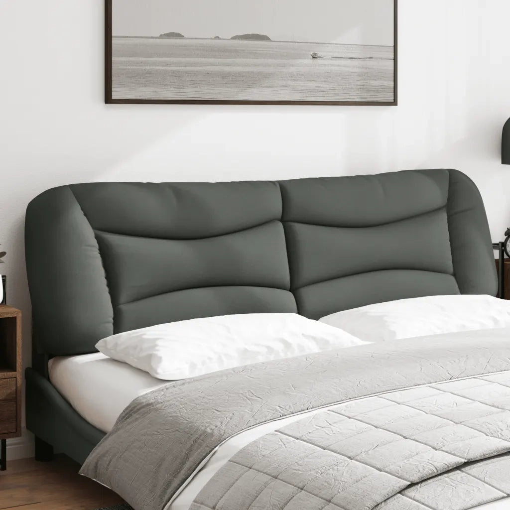 Cuscino Testiera Hvar Grigio Scuro 193 cm in Tessuto 374634