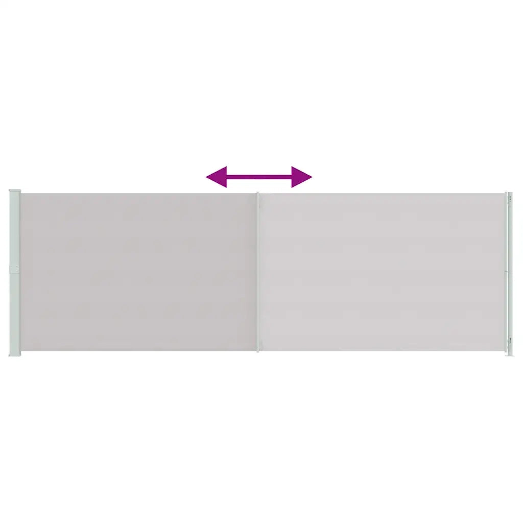 Tenda da Sole Laterale Retrattile per Patio 200x600 cm Grigia
