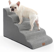 Trappola per cani e piccola trappola per animali domestici con copertura impermeabile - Alta densità schiuma - Sostegno per gatti per auto con letto alto - Leggero e duraturo - 5 livelli - Bianco e nero - 197 x 338 x 224 mm