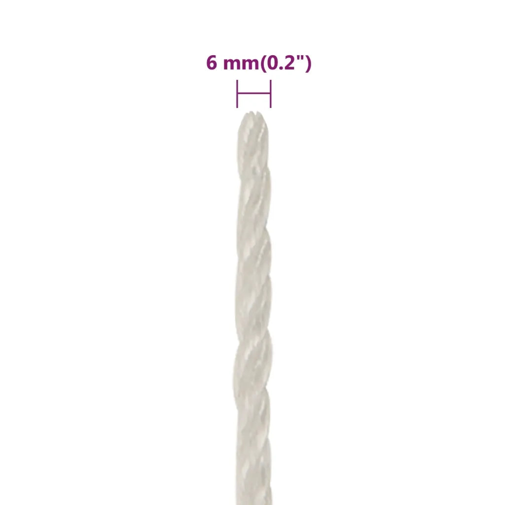 Corda da Lavoro Bianca 6 mm 250 m in Polipropilene 153043