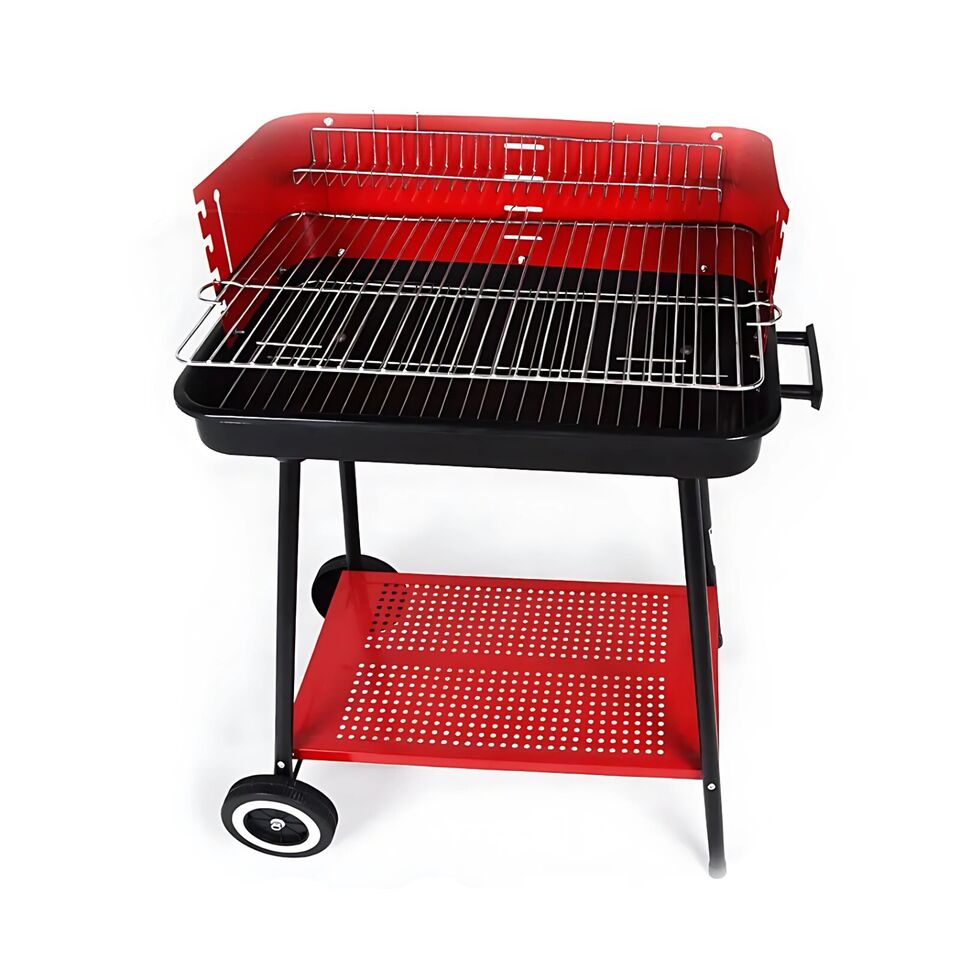Barbecue a Carbonella In Metallo BBQ Braciere Portatile Ripiano trasportabile