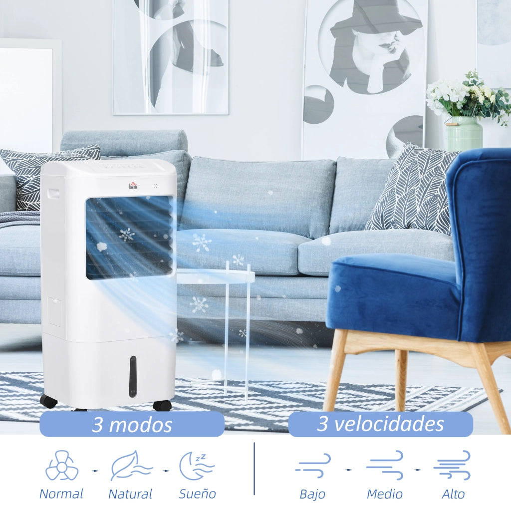 Raffreddatore Aria Portatile 15L 3 Velocita' Timer 7,5h ¨C Zephmum ¨C Bianco 37x32x78 cm