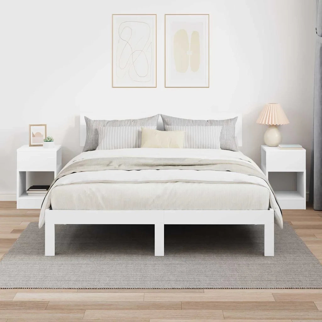 Tavolino 2 pcs Bianco 30,5 x 30 x 45 cm Legno multistrato