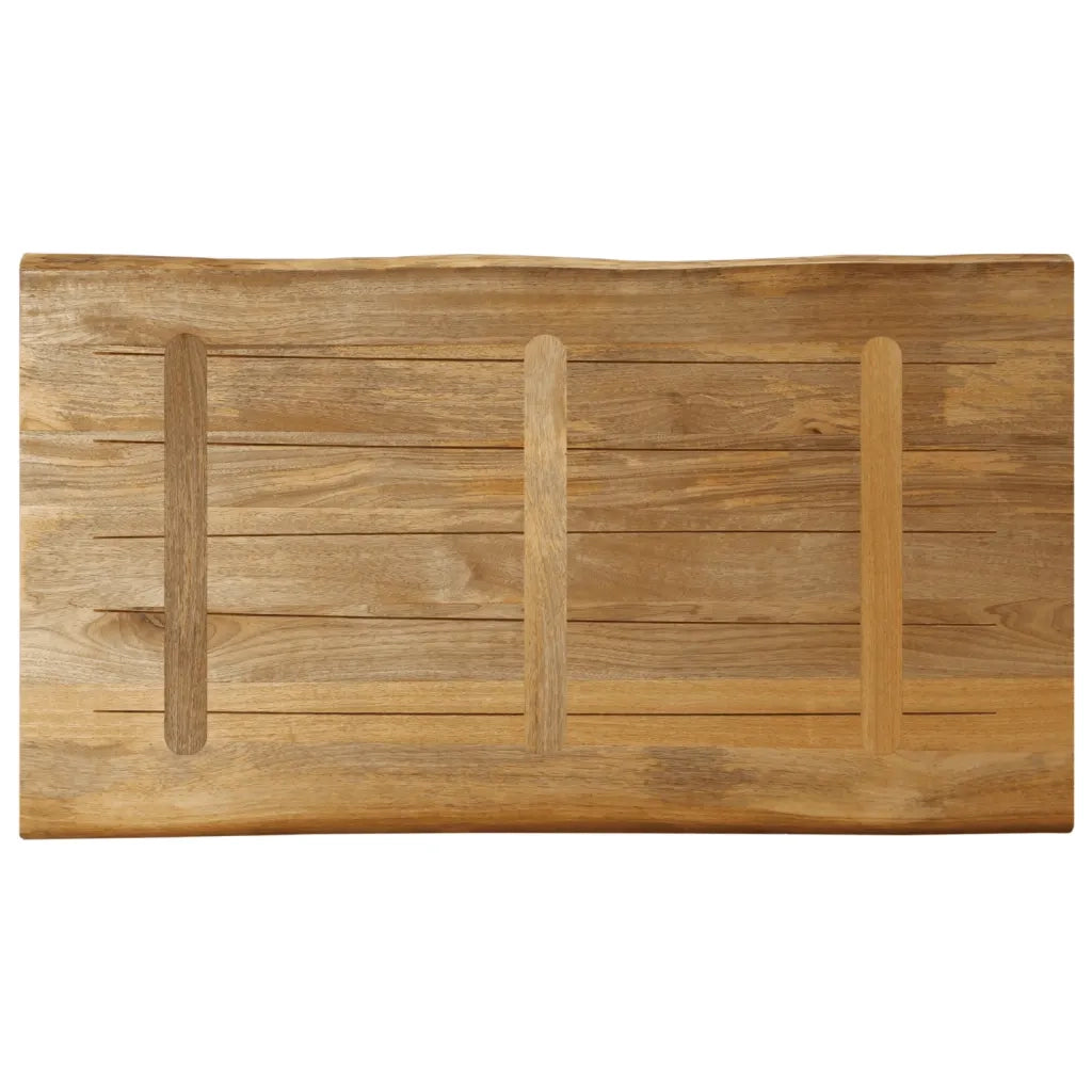 Piano Tavolo | Superficie Tavolo | Piano Scrivania Bordi Vivi 110x60x3,8 cm Legno di Mango Grezzo
