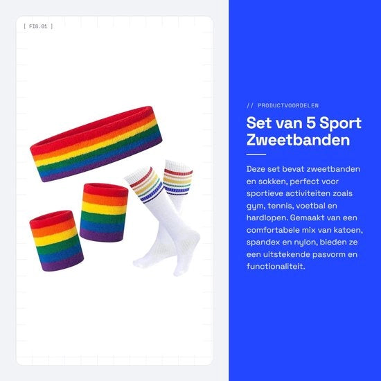 Set di assorbenti sportivi unisex - 1 cintura - 2 gomitiere - 1 coppia di calzettoni - materiale veloce assorbimento