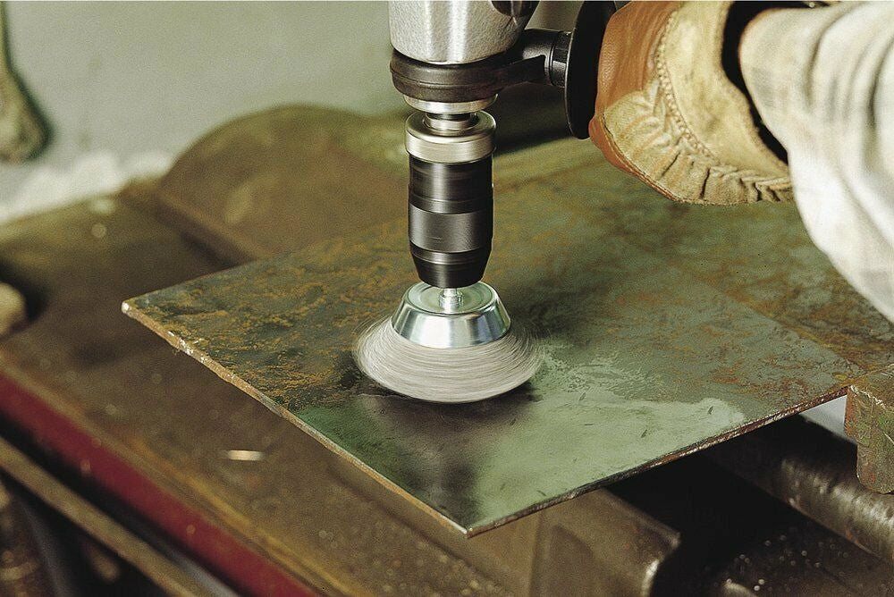Set Spazzole Metalliche Trapano Disco Tazza Pennello Cilindro Wolfcraft 2133000