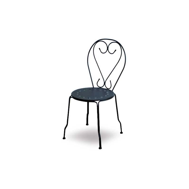 Sedia metallo new old antracite chiaro cm 41x48h90