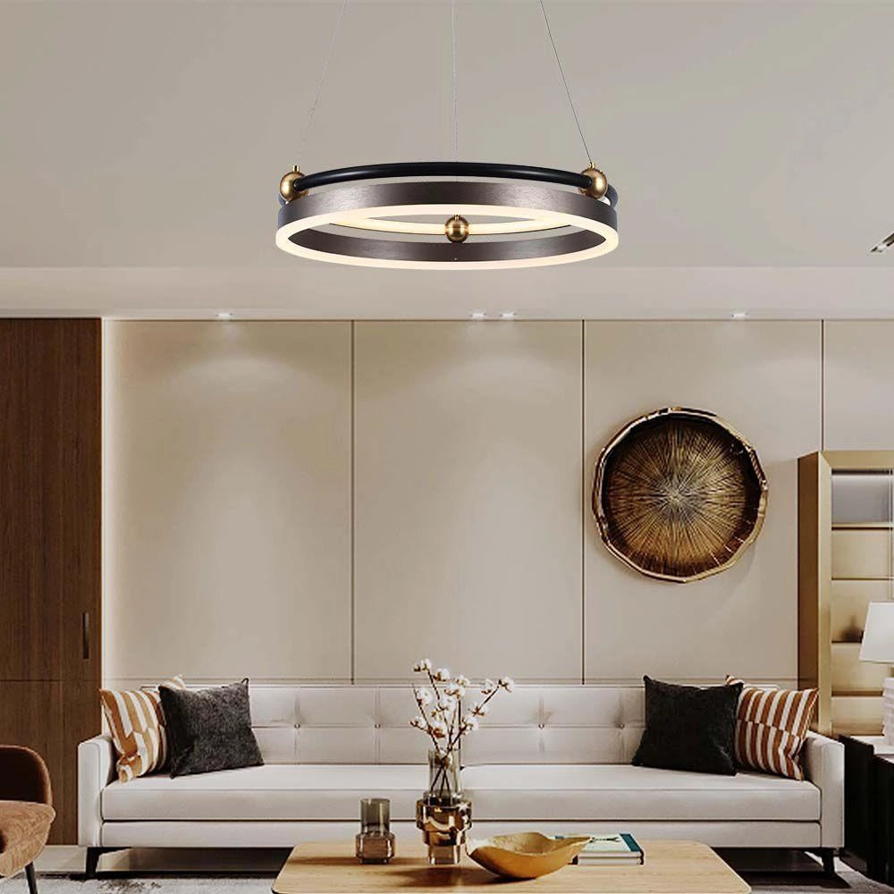 Lampada a sospensione LED 3000K anello bronzo V-TAC