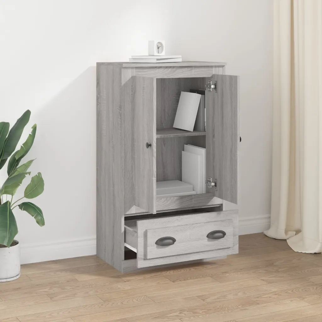 Credenza-Buffet-Armadio da cucina Grigio Sonoma 60x35,5x103,5 cm in Legno Multistrato 259933