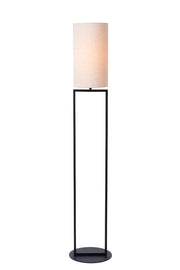 Lampada da terra HERMAN japandi beige nera E27 Lucide