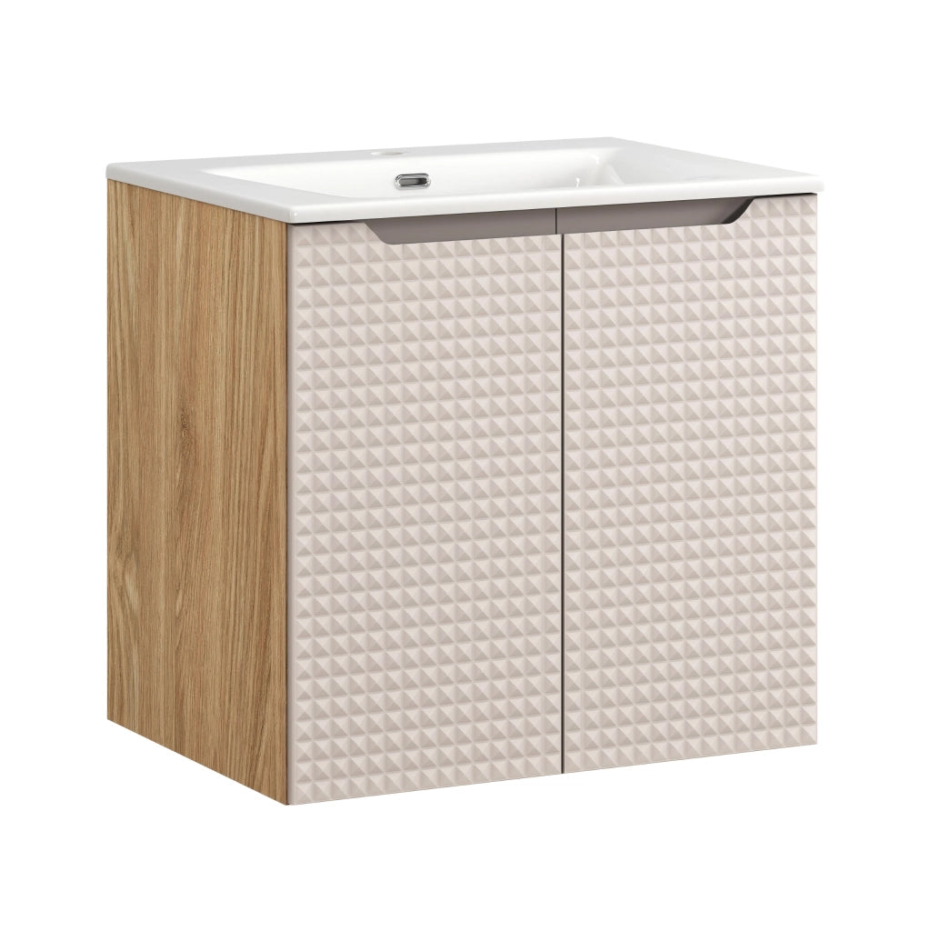Set mobili bagno 60 cm con lavabo per mobile SKY Luxor Beige 60 x 1401 x 46 cm