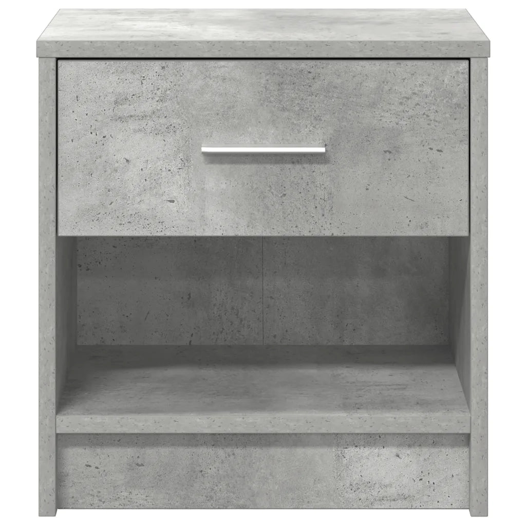 Comodino con Cassetto Grigio Cemento 39x28x41 cm 858755