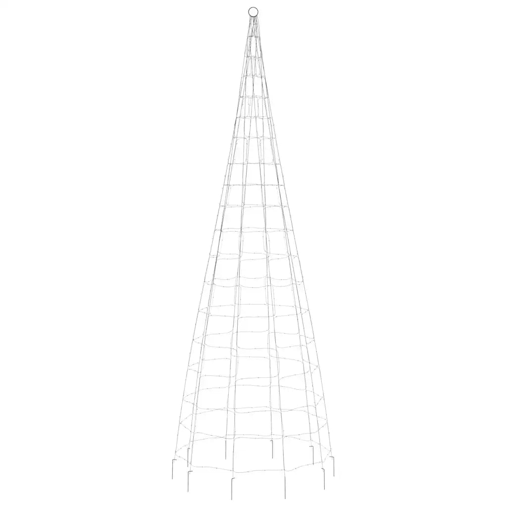 Albero di Natale a LED-Decorazioni natalizie su Pennone 550 LED Bianco Caldo 300 cm