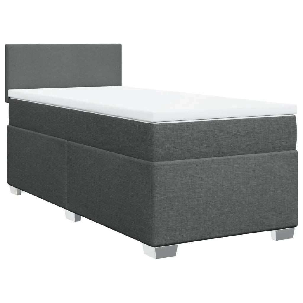 Giroletto a Molle con Materasso Grigio Scuro 80x200 cm Tessuto 3288009
