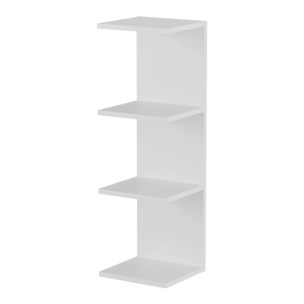 Mensola da Parete Surahammar Libreria Scaffale a Muro con 4 Ripiani - Bianco [en.casa]