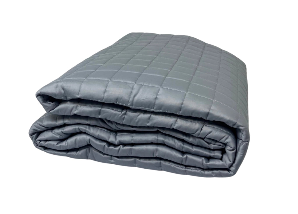 Quilt Trapuntino Piumino Estivo 100gr/mq Raso Cotone Tinta Unita Matrimoniale - Matrimoniale - Silver
